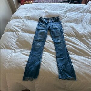 MOTHER The Runway Step Fray Straight Leg Jeans